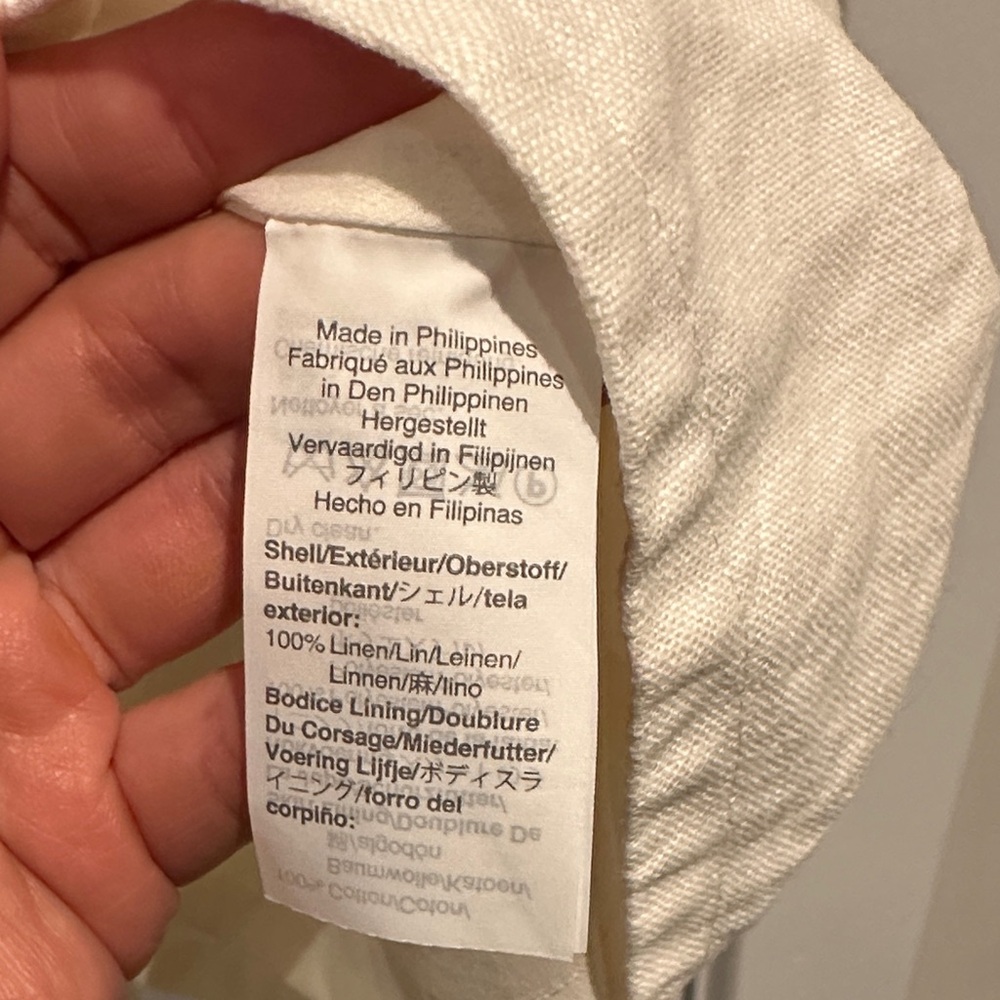 J. Crew White linen Lace-Up Dress - Picture 2 of 4